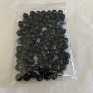 SWAROVSKI® Crystal Beads Jet Black #5000 8Mm vintage Disco ball Lot Of 100 New